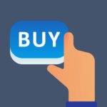 ボタンをクリックするイラスト