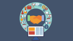 マーケティングの世界を表現したイラスト