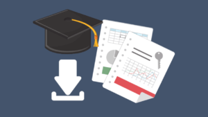 資料をダウンロードするイラスト